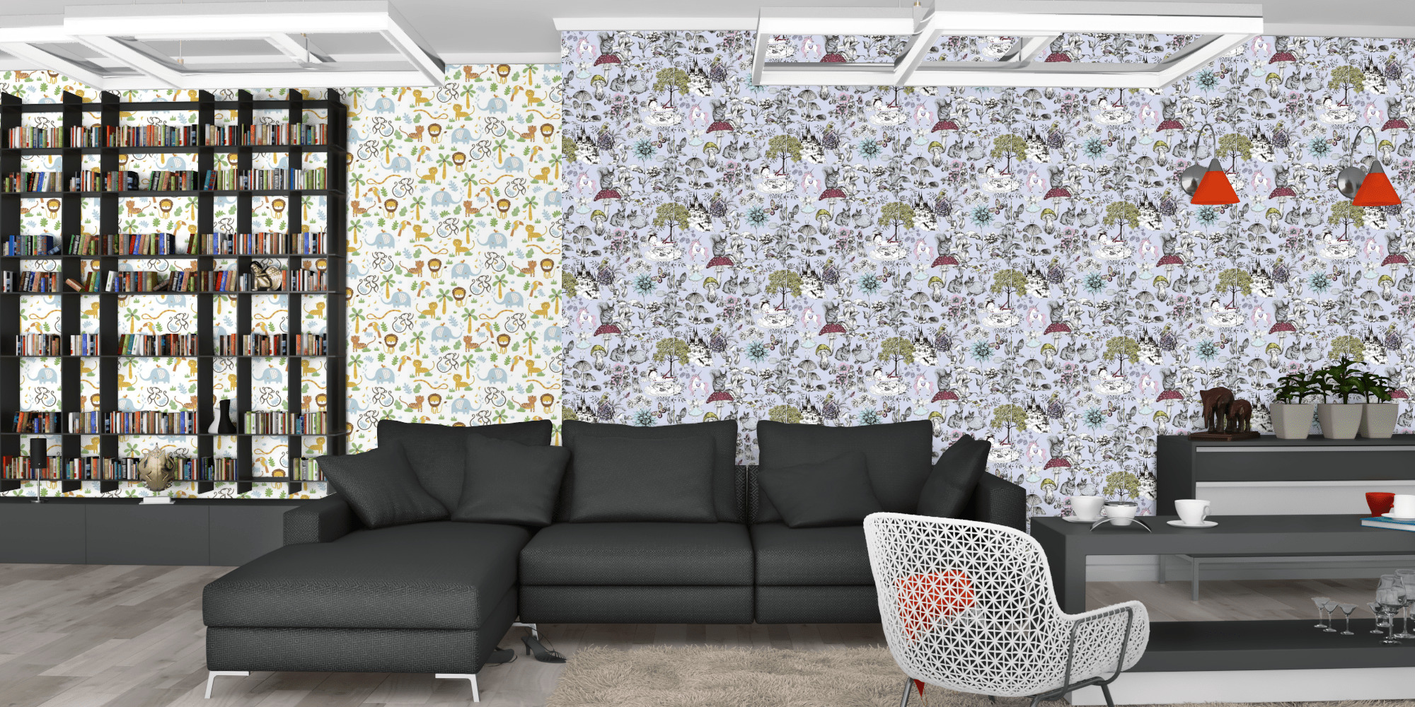 Вітальня темна модерн