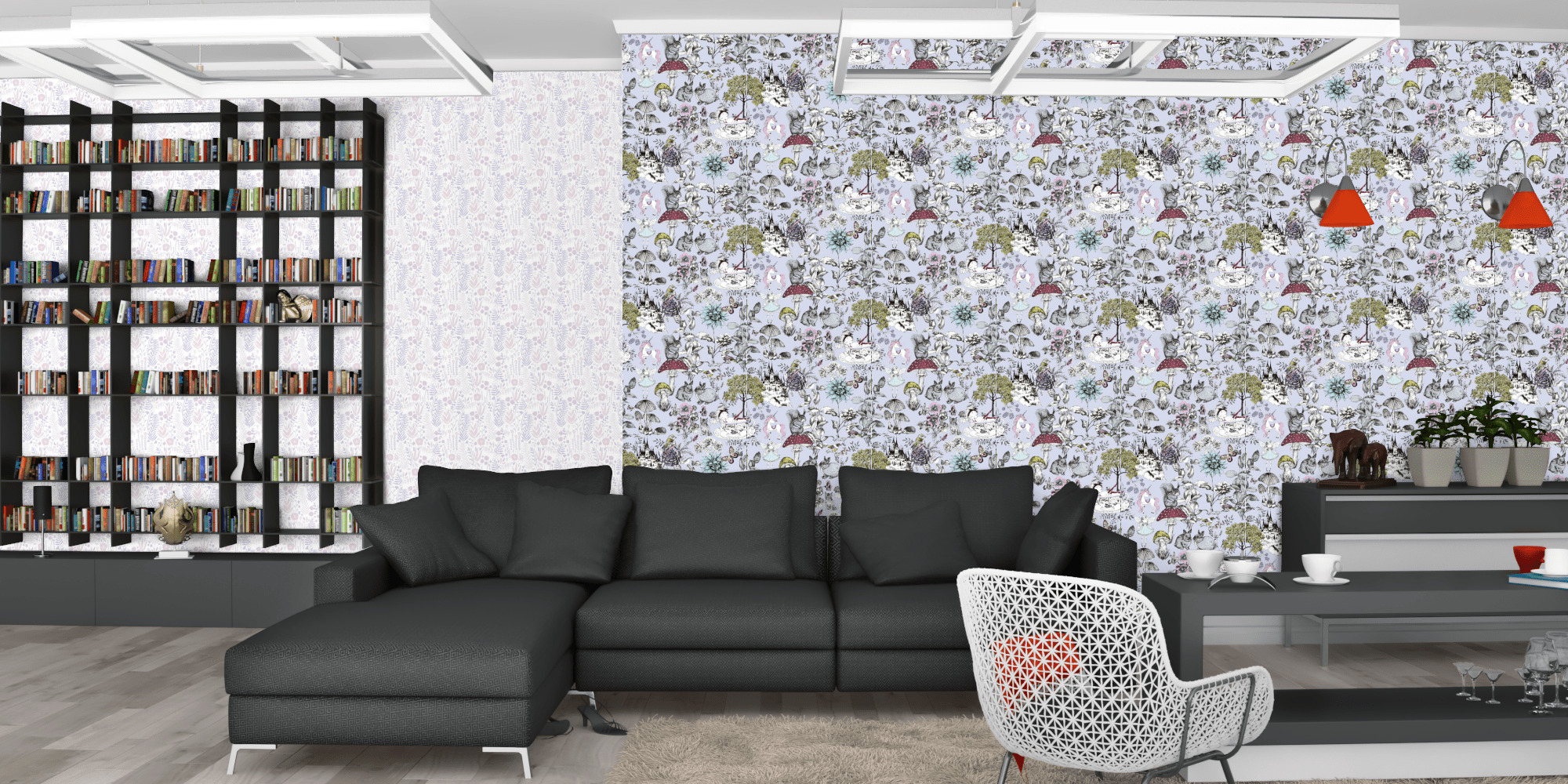 Вітальня темна модерн