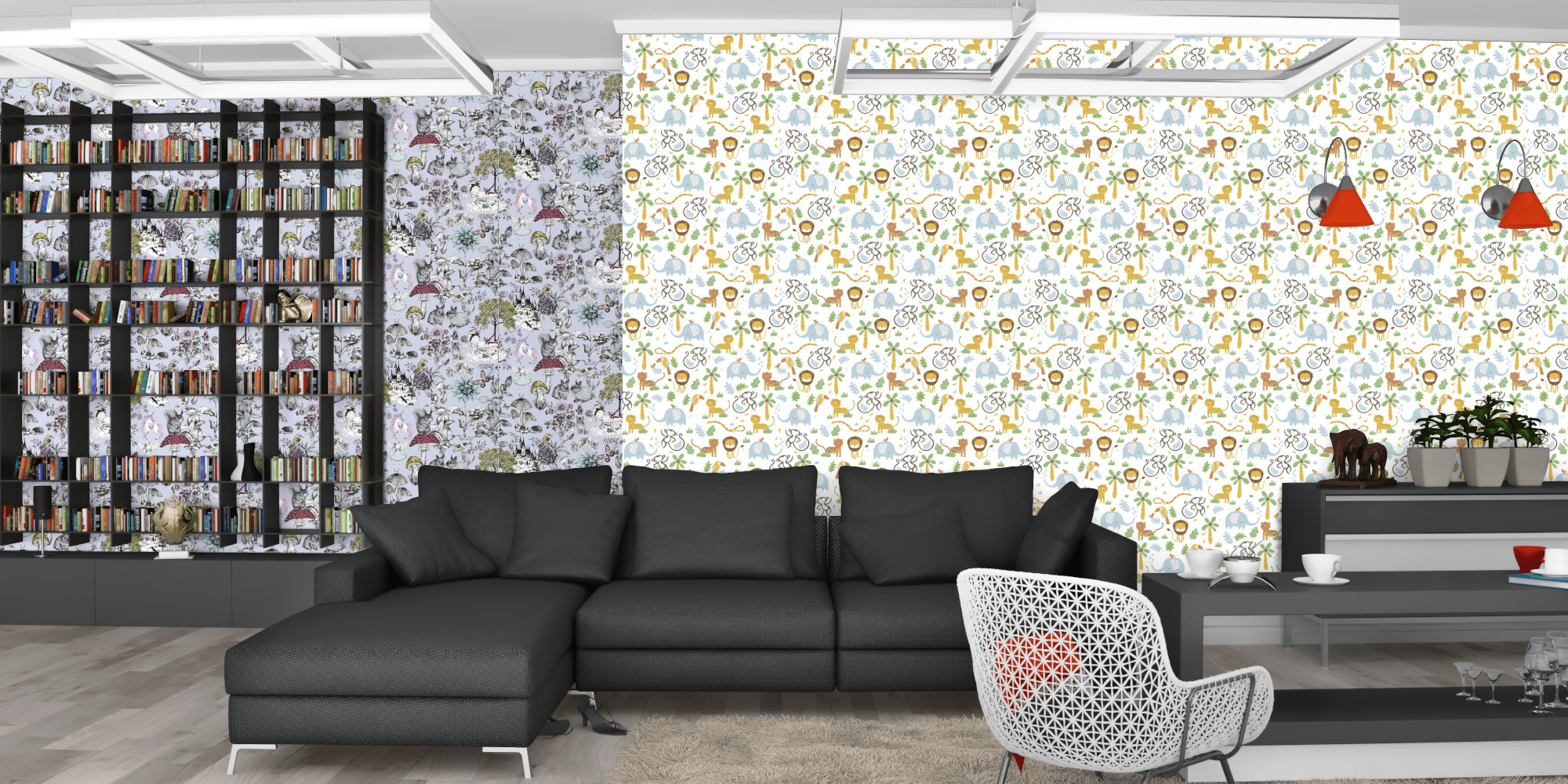 Вітальня темна модерн