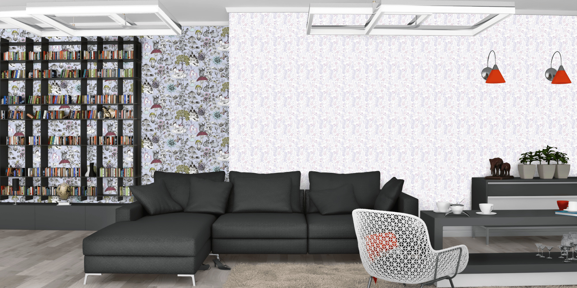 Вітальня темна модерн