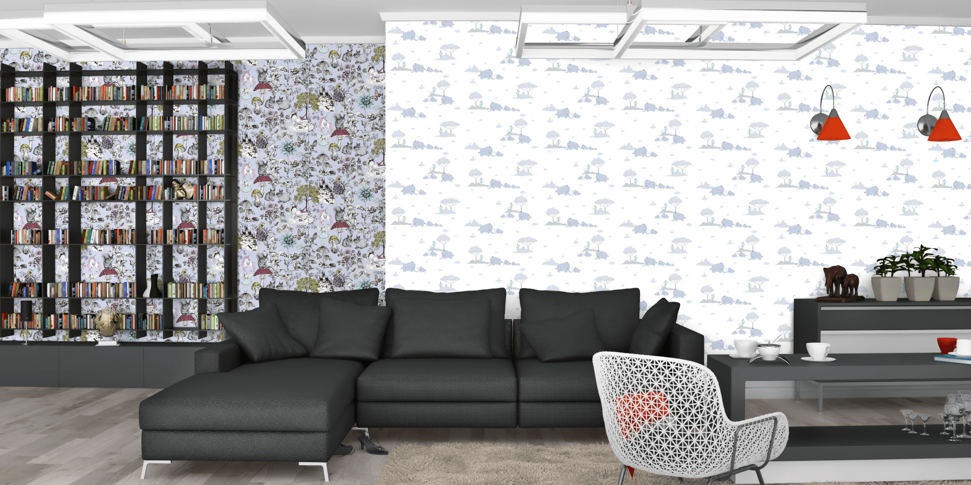 Вітальня темна модерн