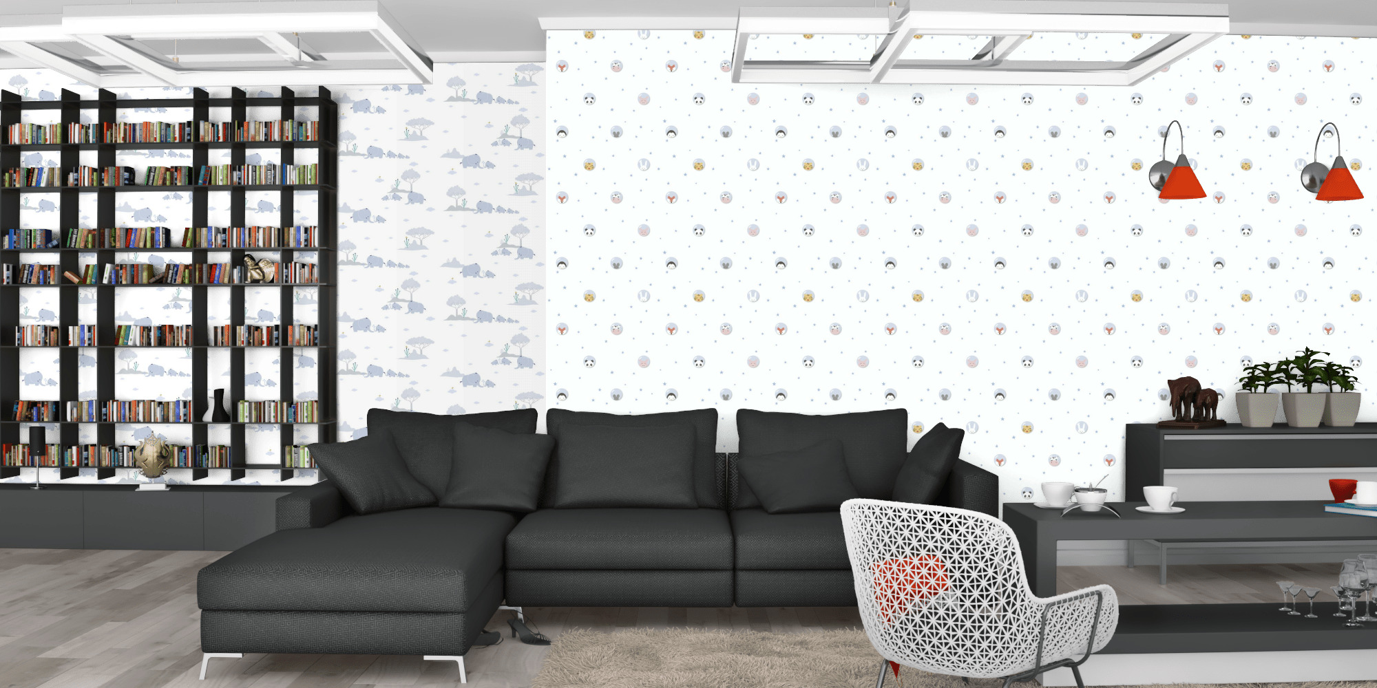 Вітальня темна модерн