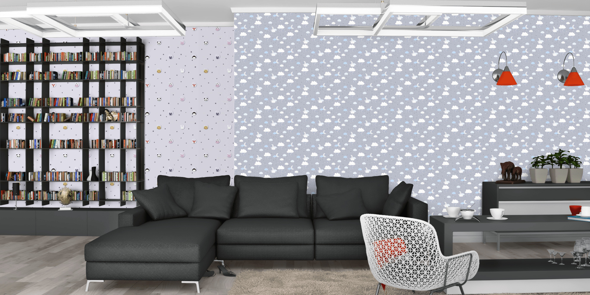 Вітальня темна модерн