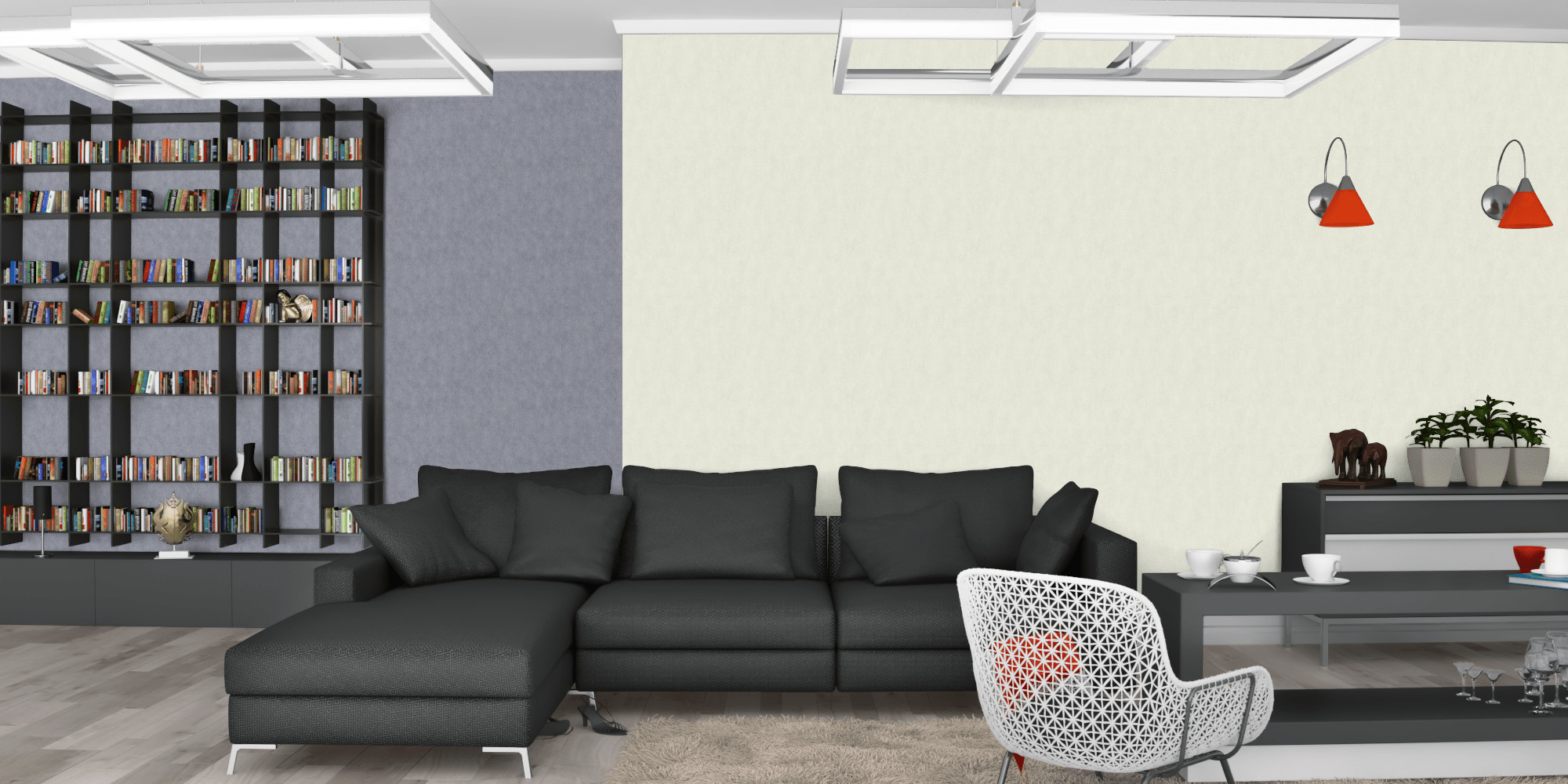 Вітальня темна модерн