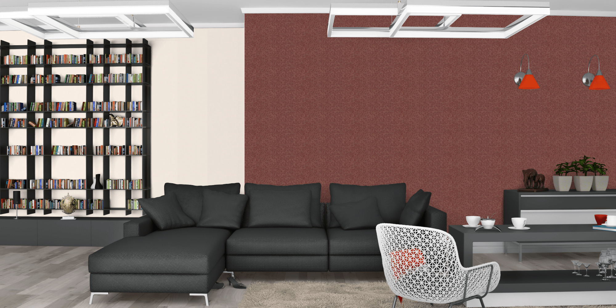 Вітальня темна модерн