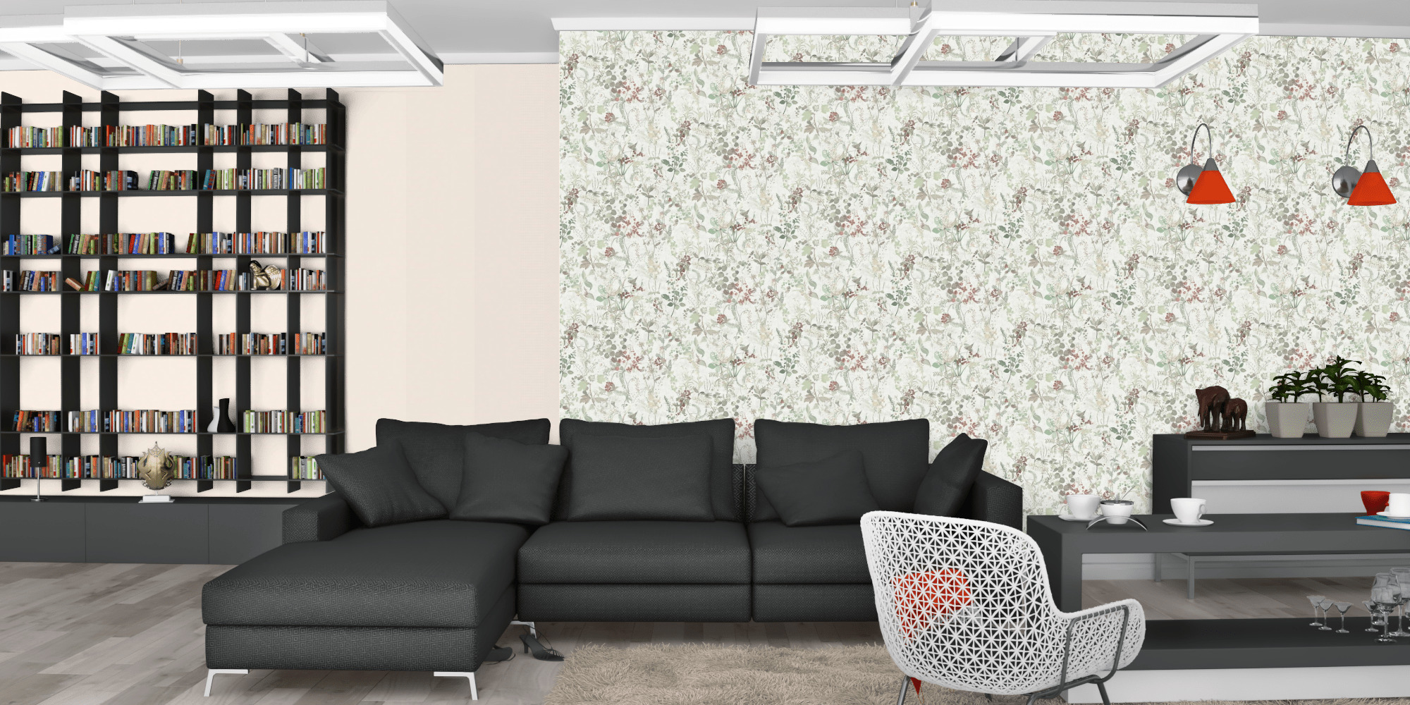 Вітальня темна модерн