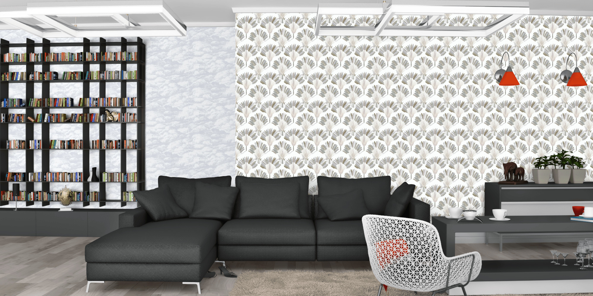 Вітальня темна модерн