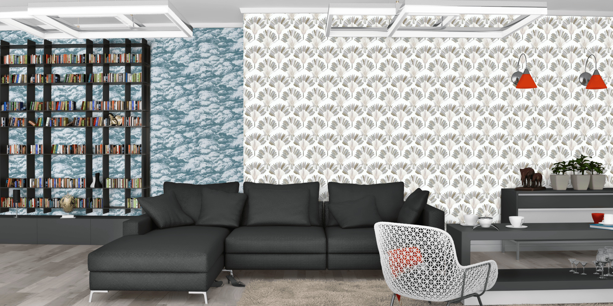 Вітальня темна модерн