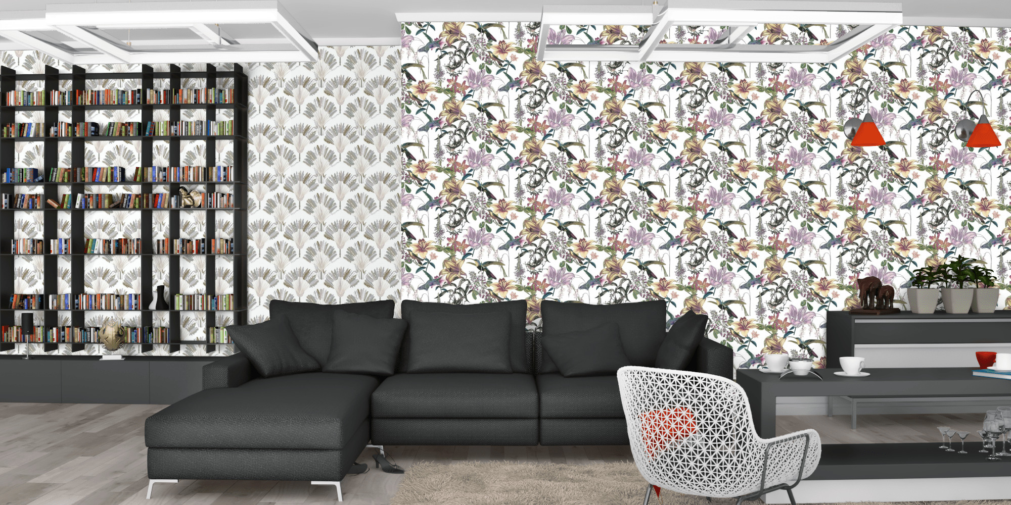 Вітальня темна модерн