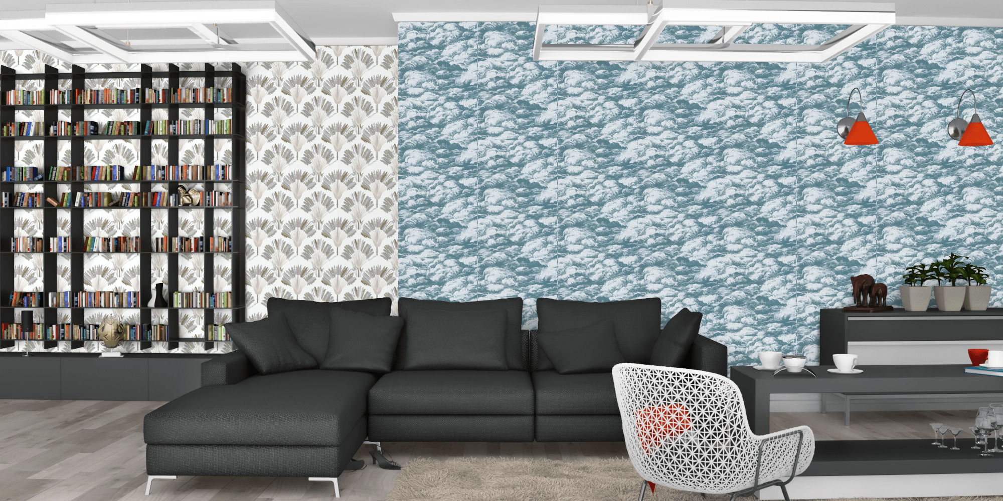 Вітальня темна модерн