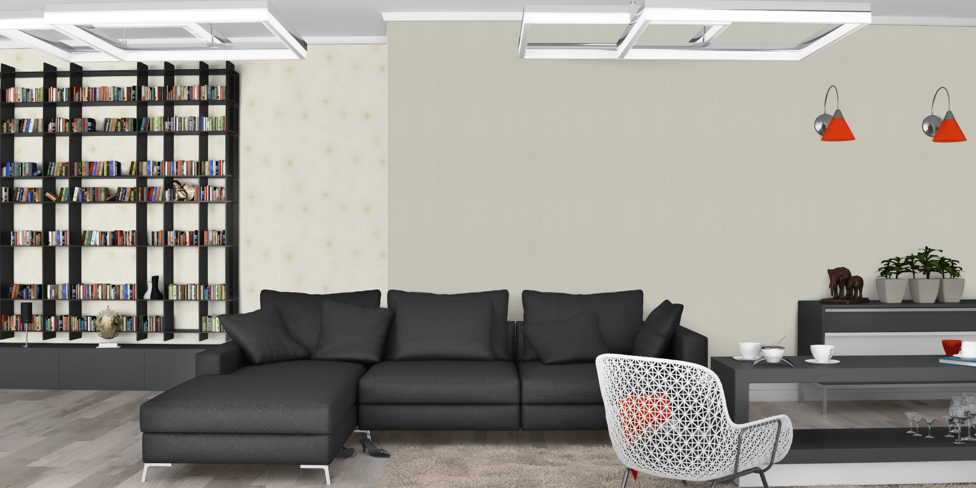 Вітальня темна модерн