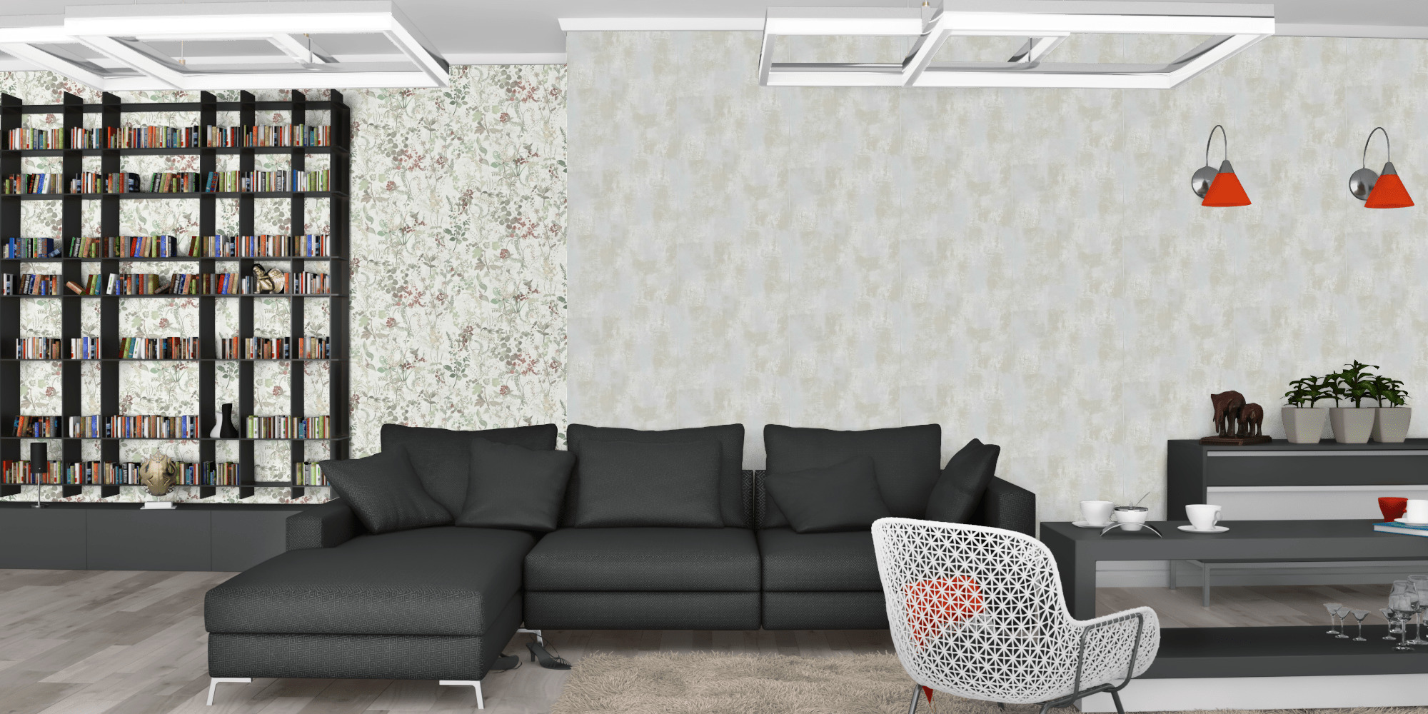 Вітальня темна модерн