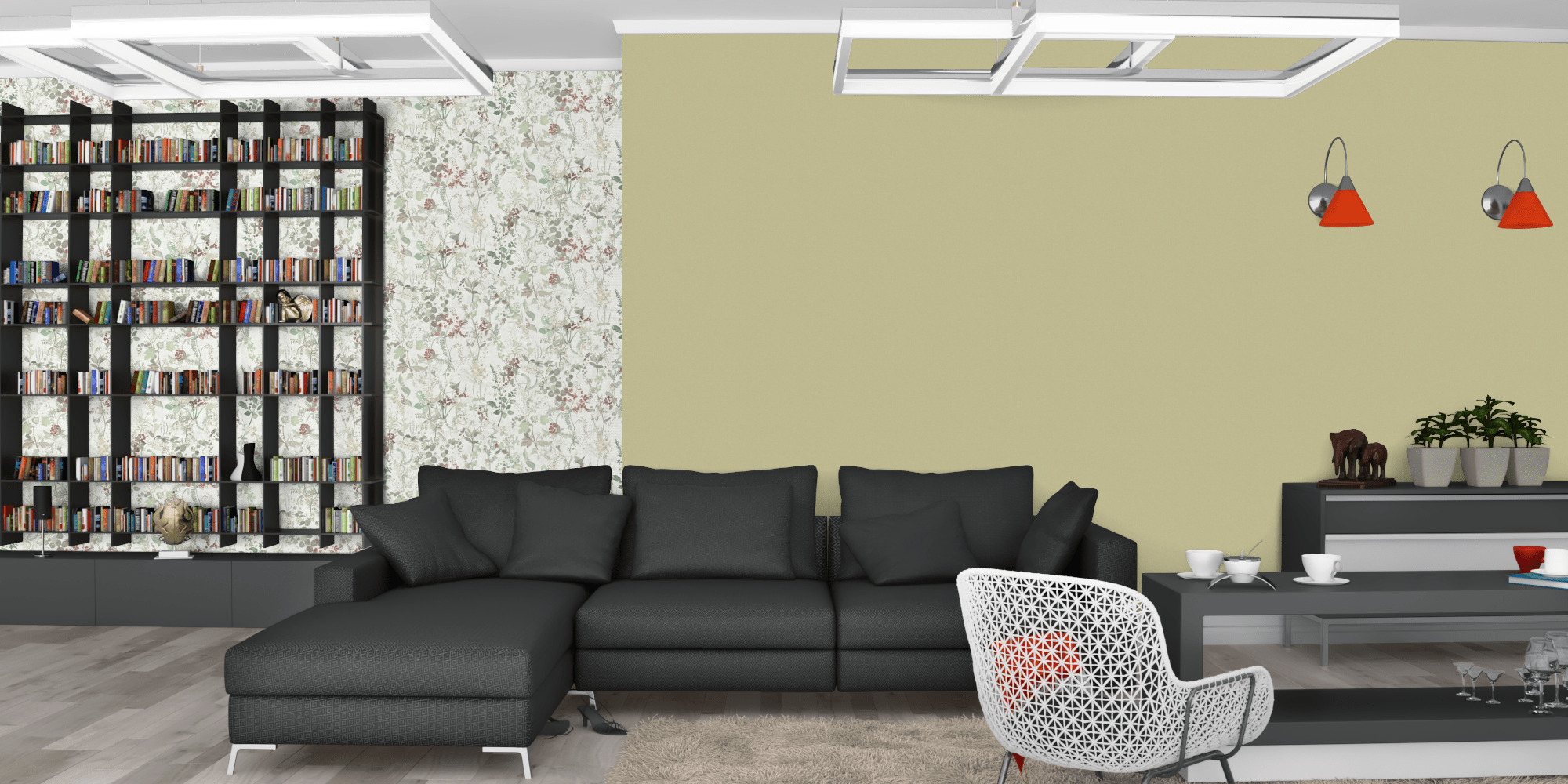 Вітальня темна модерн