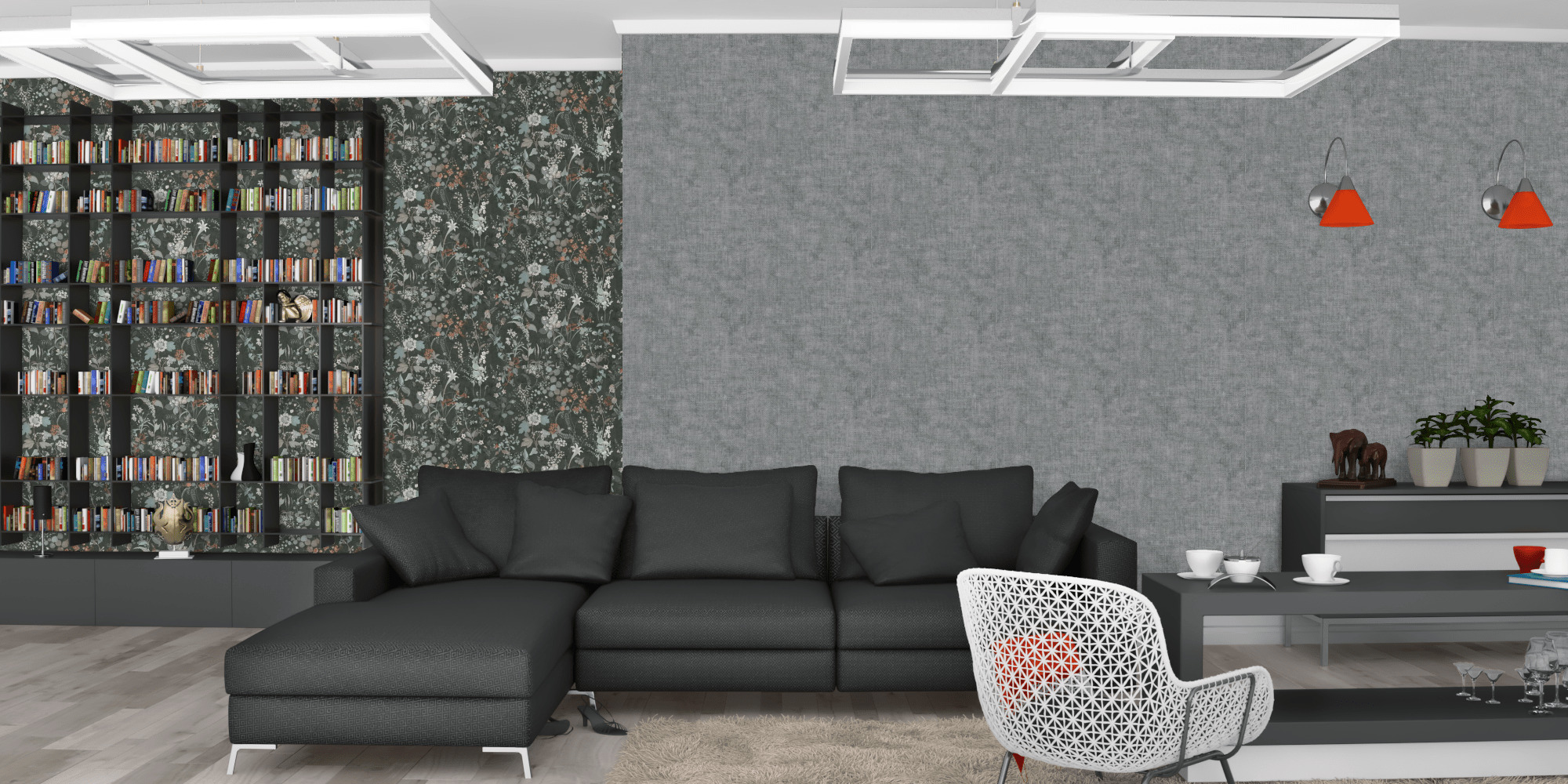 Вітальня темна модерн