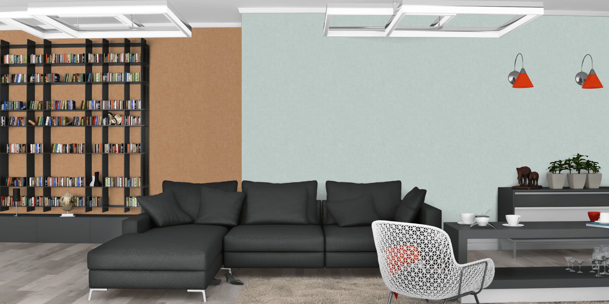 Вітальня темна модерн