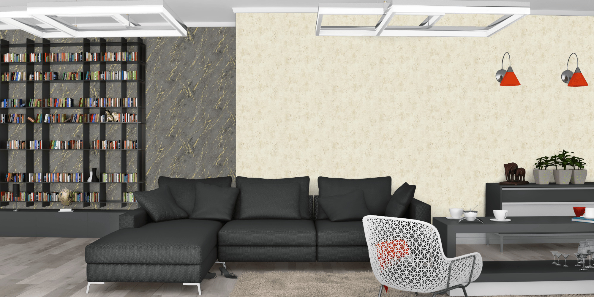 Вітальня темна модерн