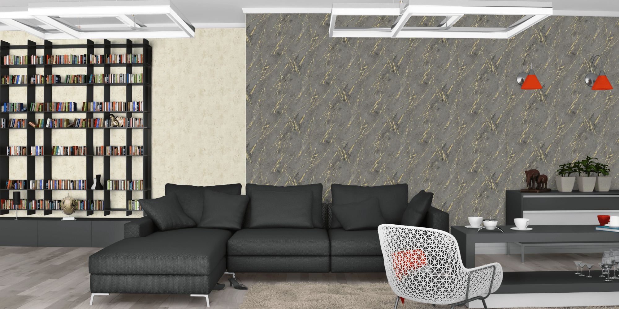 Вітальня темна модерн