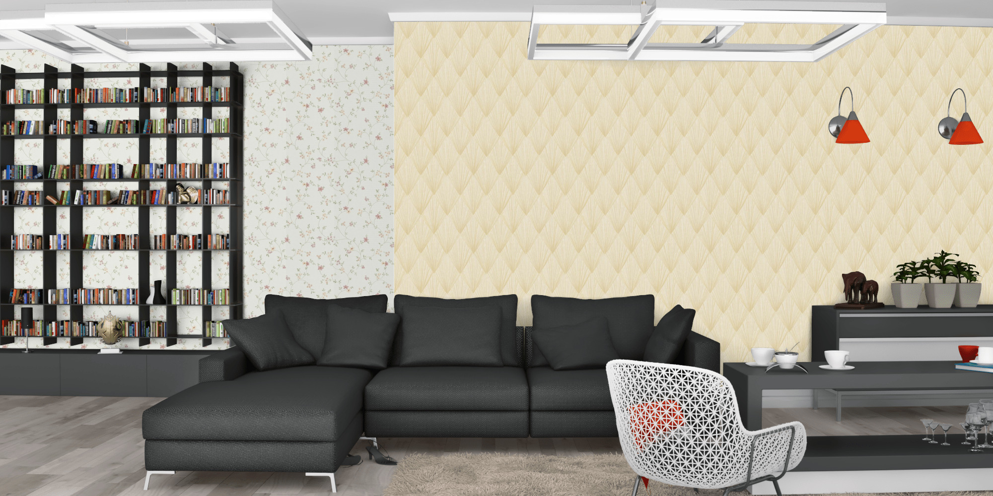 Вітальня темна модерн