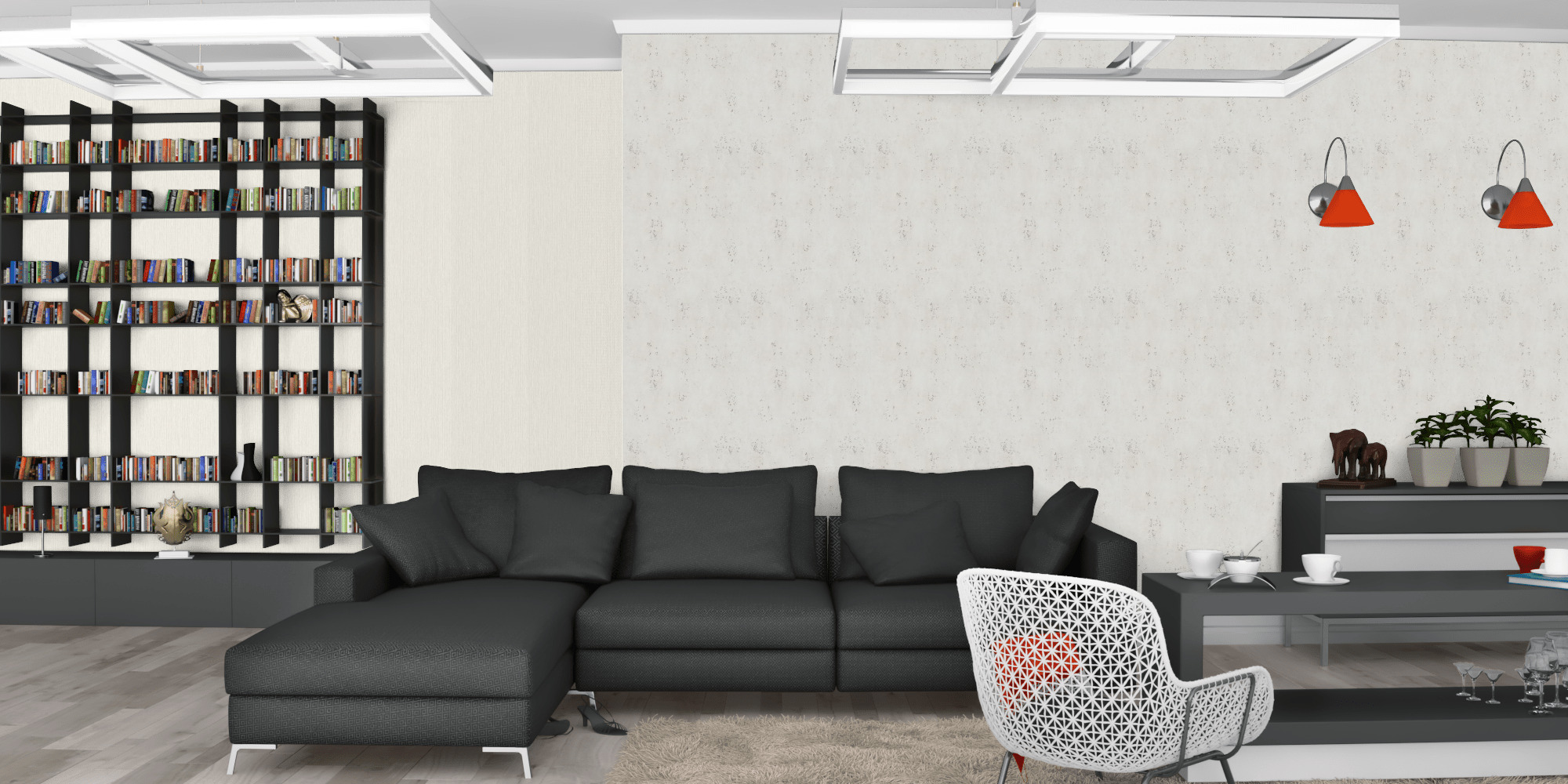 Вітальня темна модерн