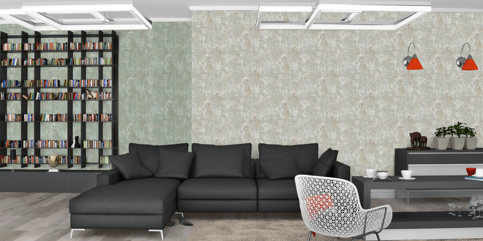 Вітальня темна модерн