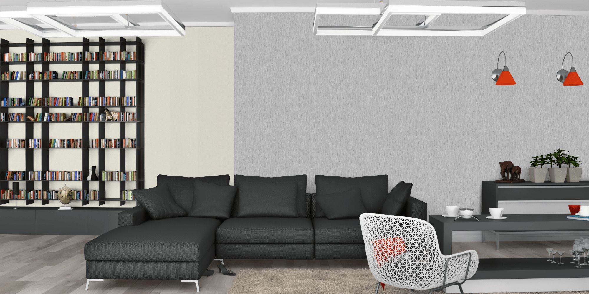 Вітальня темна модерн