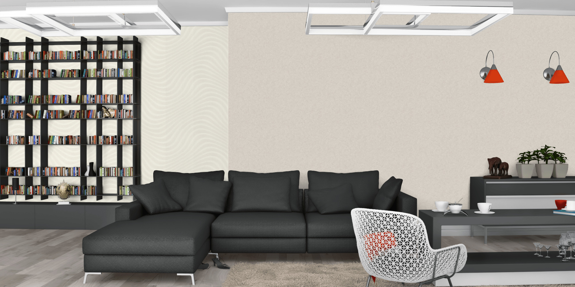 Вітальня темна модерн