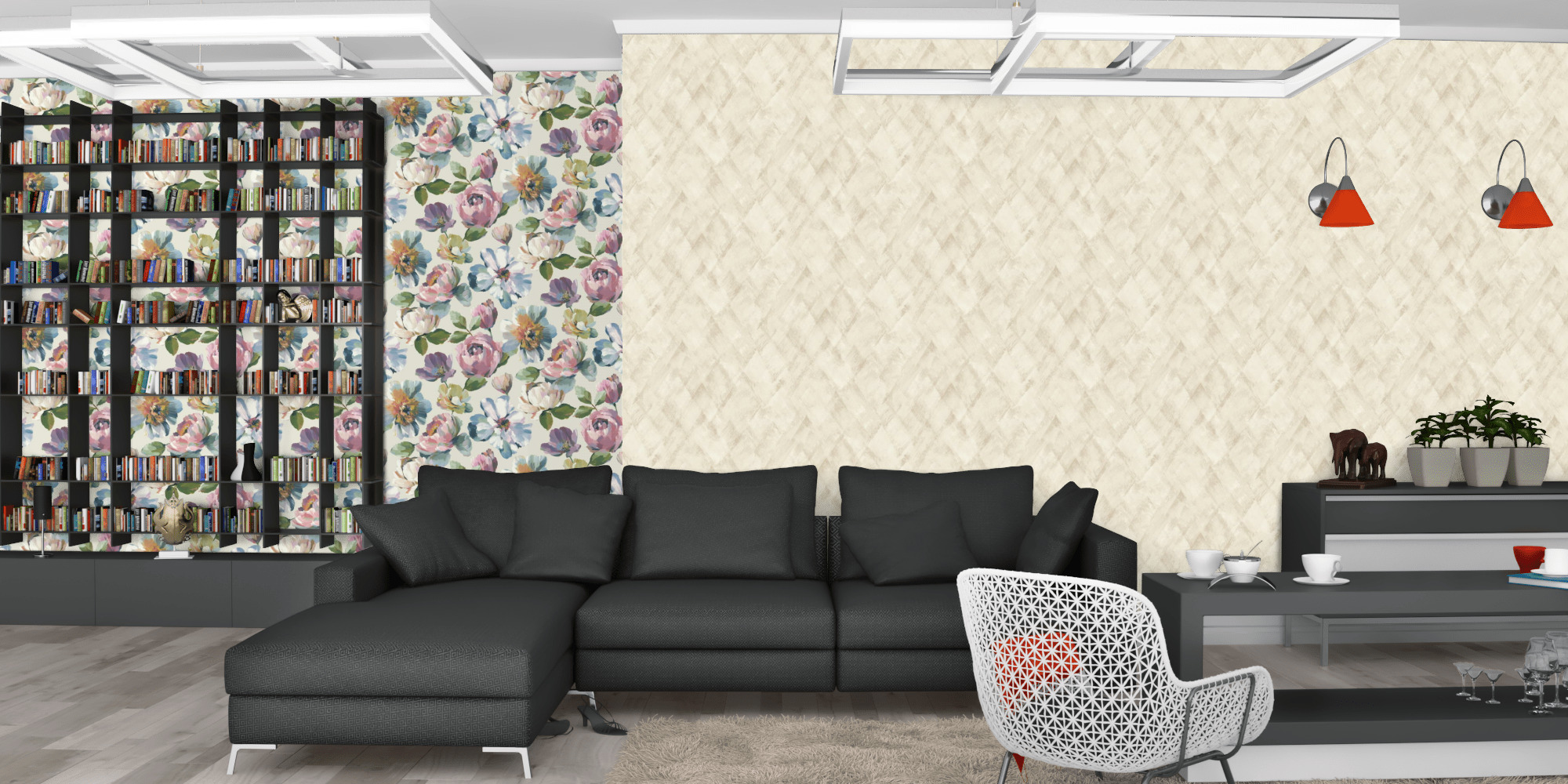 Вітальня темна модерн