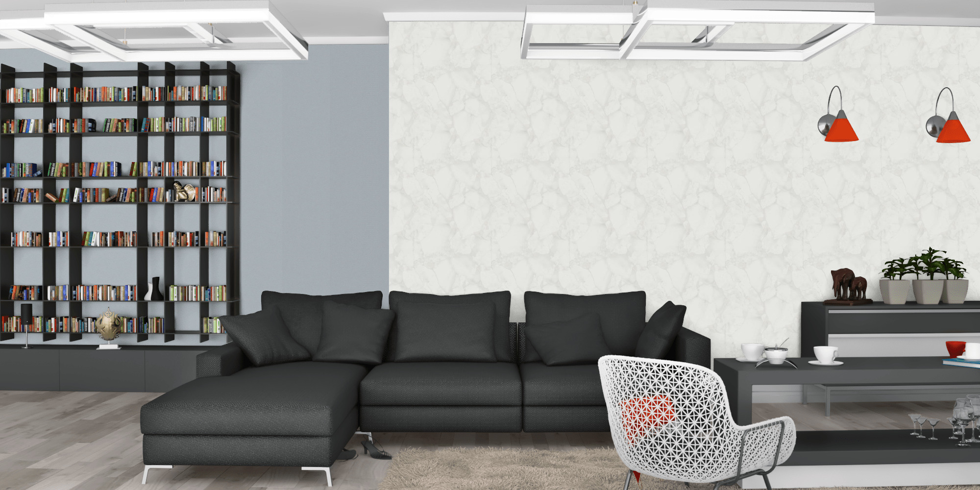 Вітальня темна модерн